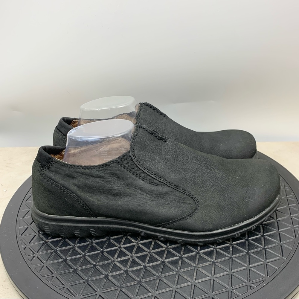 BOGS Eugene Boots Men Size 10 Shoes Black Leather‎ Waterproof Slip On Low